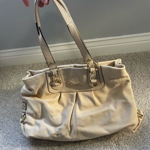 Coach Cream Leather Purse
